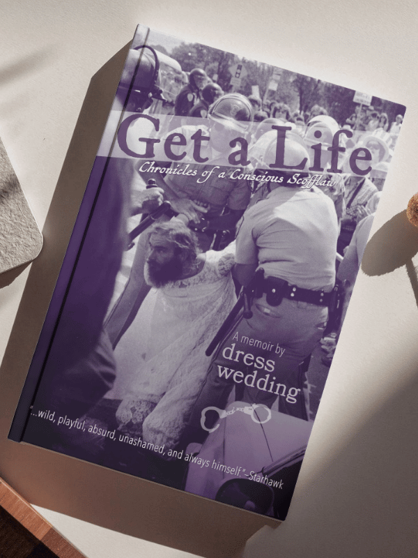 Book 'Get a Life' on a table.