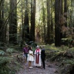 Macha officiating the handfasting of Ariel and Jordan.