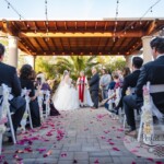 Macha officiating the wedding of Karen and Brian.